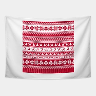 Nordic - Scandinavian Christmas Red1 Tapestry