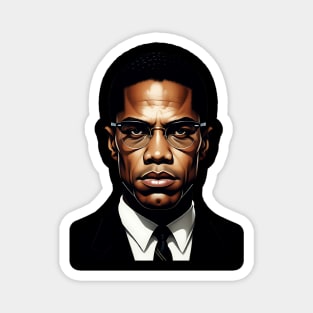 Malcolm X Portrait Magnet