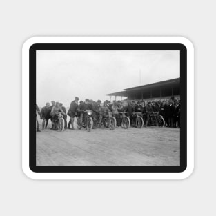 Motorcycle Races, 1915. Vintage Photo Magnet