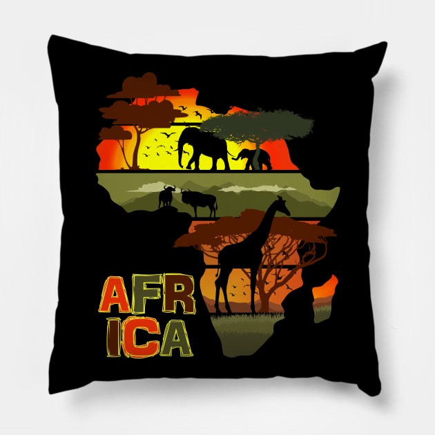 Africa Pillow by Nerd_art