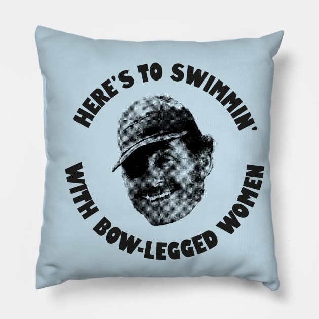 Shark fisherman extraordinaire Captain Quint Pillow by ölümprints