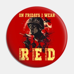 On friday I wear red Pin