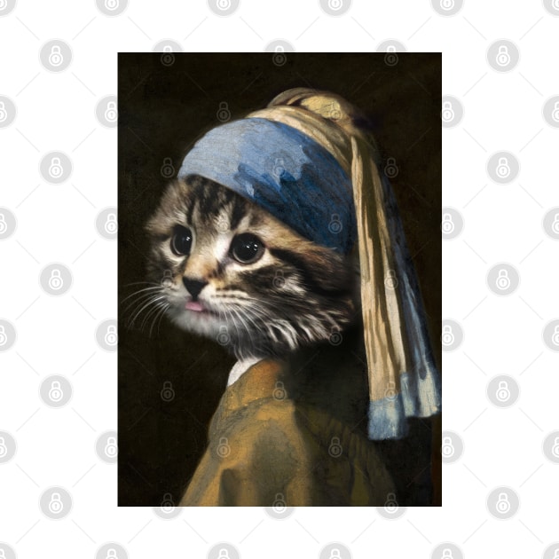 The Kitten with a Pearl Earring by luigitarini