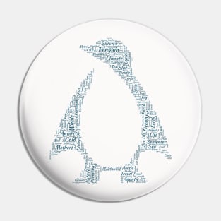 Penguin Animal Outdoors Wildlife Text Word Cloud Pin