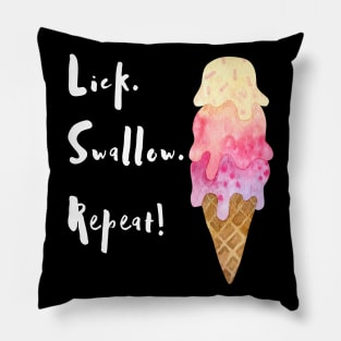 Lick. Swallow. Repeat! Ice Cream Pillow