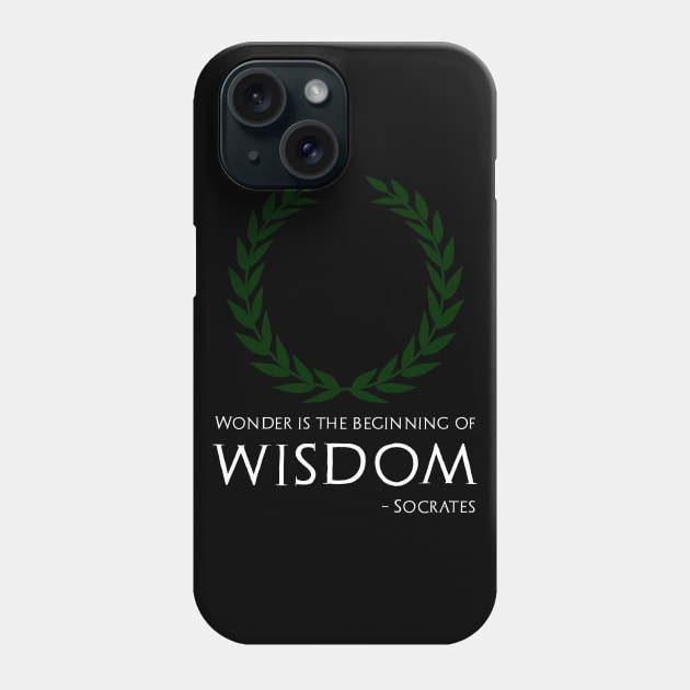 Ancient Greek Philosophy Socrates Quote On Wisdom Phone Case by Styr Designs