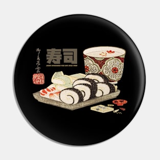 Vintage Sushi Japanese Food Pin