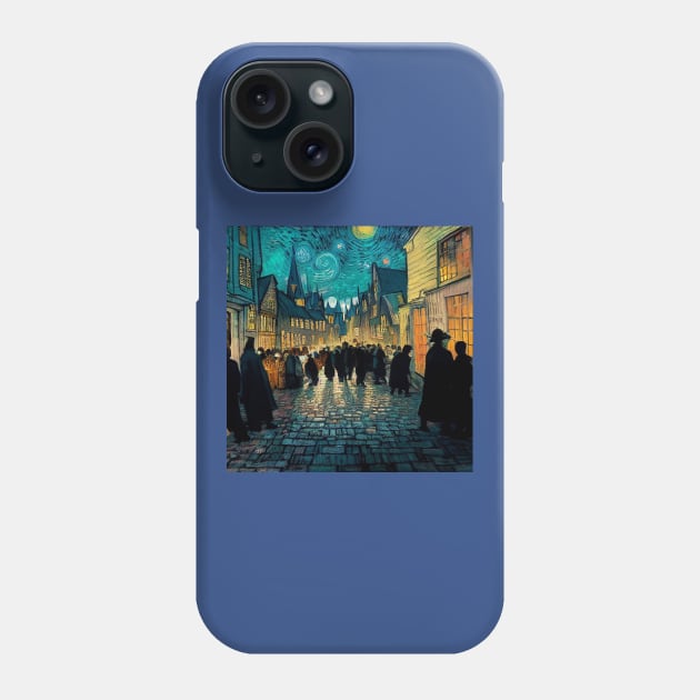 Starry Night in Diagon Alley Phone Case by Grassroots Green