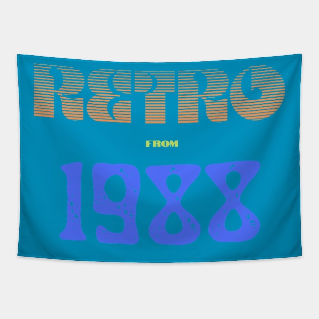 Retro Birthyear 1988 Tapestry by FNRY