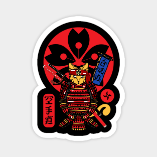 Samurai Cat Magnet