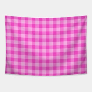 Pink Checkered Square Seamless Pattern Tapestry
