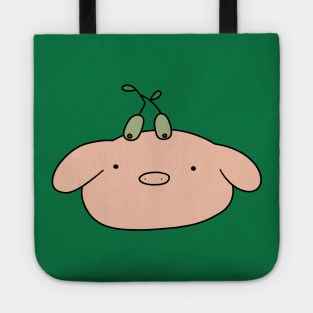 Olive Piggy Face Tote