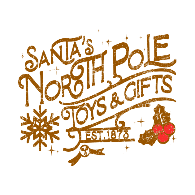 Santa's North Pole Toys and Gifts Est.1873 white ver by wizardwenderlust