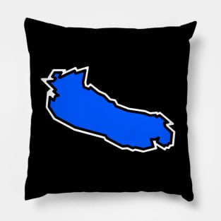 Gabriola Island in a Fresh Indigo Blue Colour - Simple Silhouette - Gabriola Island Pillow