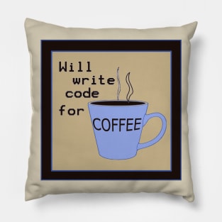 Funny Code for Coffee Tee Pillow