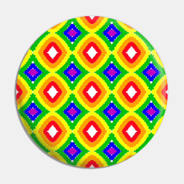 Tribal Diamond Pattern Pastel Colors Pin by aybe7elf