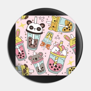 Kawaii Boba Tea Pin