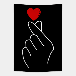 Finger Heart Korean Tapestry