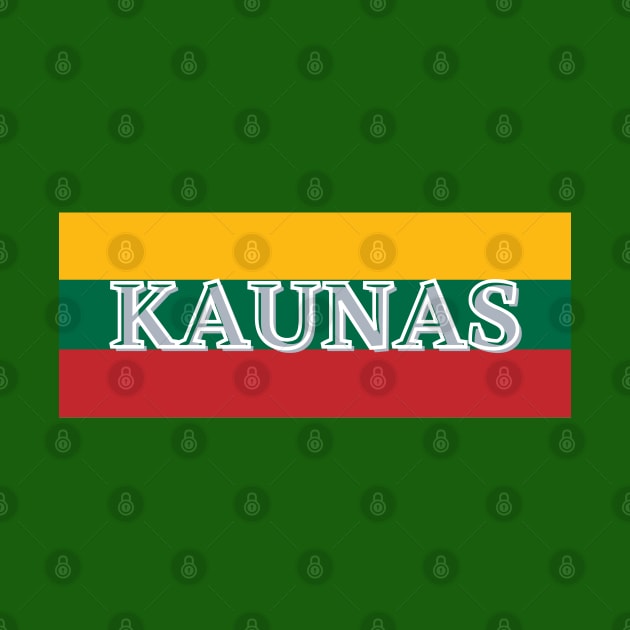 Kaunas City in Lithuania Flag Color Stripes by aybe7elf