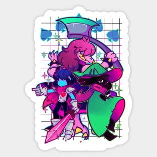 Pixel art Deltarune chapter 2, Susie x noelle fanart Sticker for