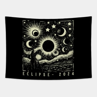 Eclipse 2024 //\\// Total Solar Eclipse Starry Night Tapestry