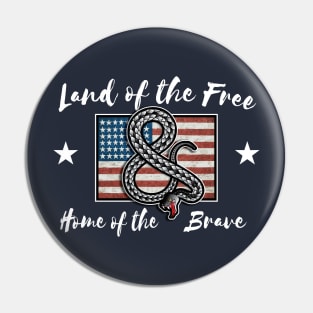 Freedom Snake: Land of the Free & Home of the Brave Pin