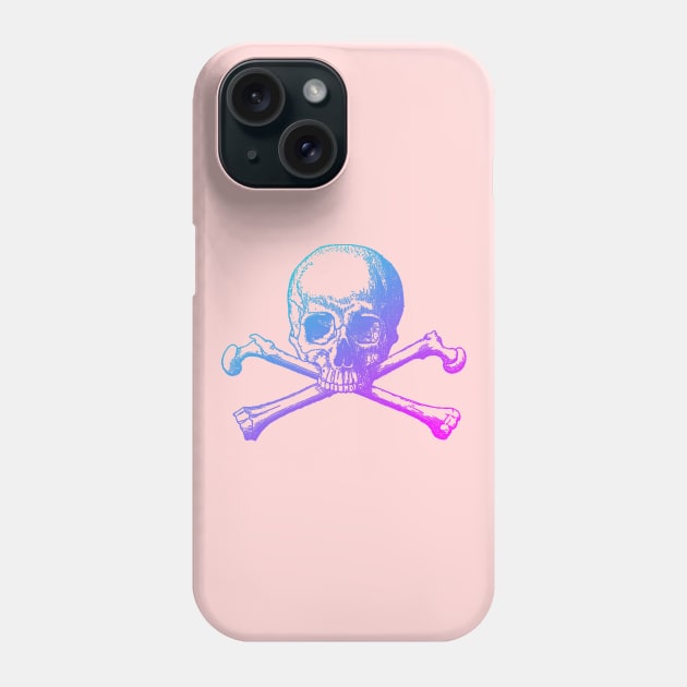 Aesthetic skull and crossbones Phone Case by Blacklinesw9