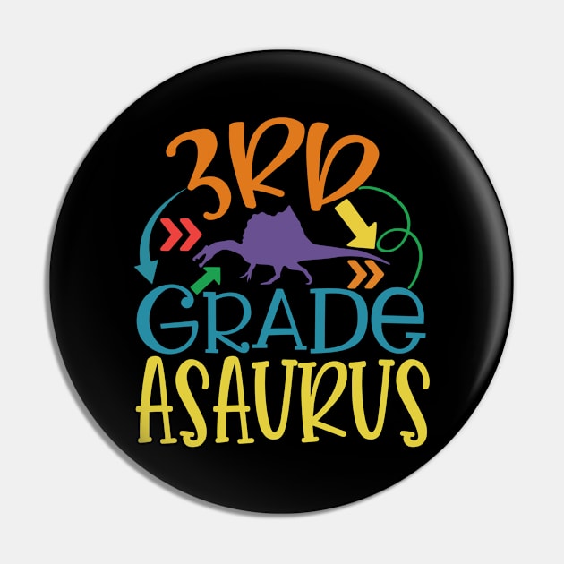 Third Grade Asaurus Pin by VijackStudio