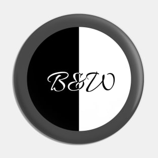 Minimalistic black and white B&W Pin