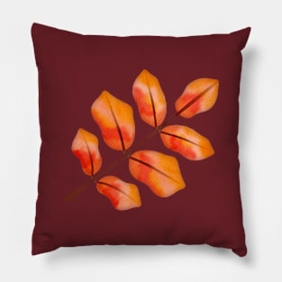 Autumn Leaf Watercolor Pillow