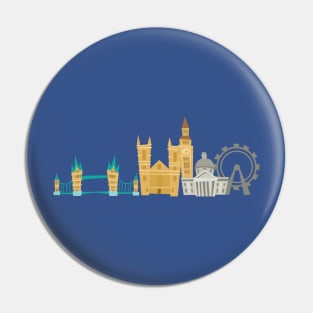 Cartoon city escape of London Pin