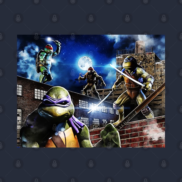 Animated Style Ninja Turtles 1990 Movie by creativespero