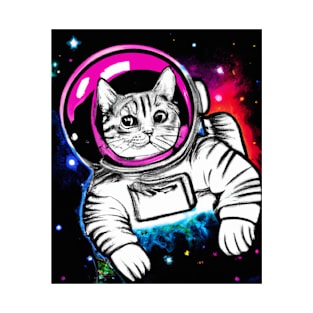 Funny astraunot cat Design cat lovers Cool space lover T-Shirt