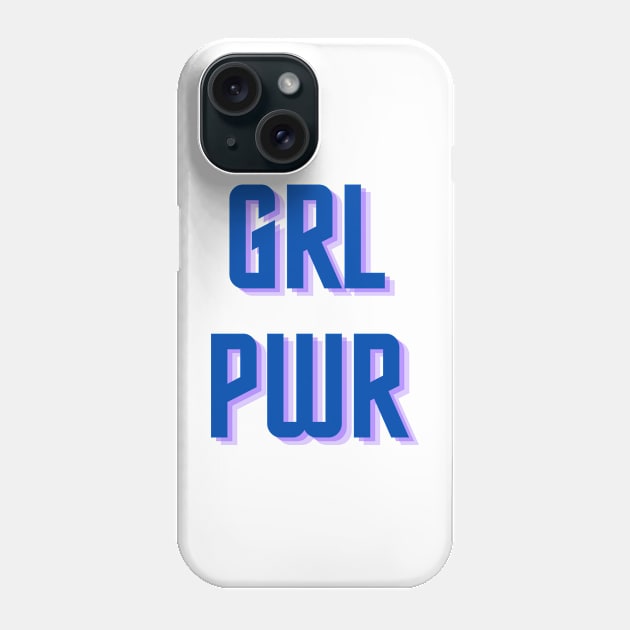 GRL PWR - Blue/Purple Phone Case by stickersbyjori