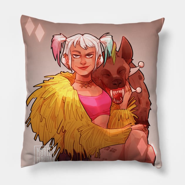 Queen of chaos Pillow by Mysie Pereira