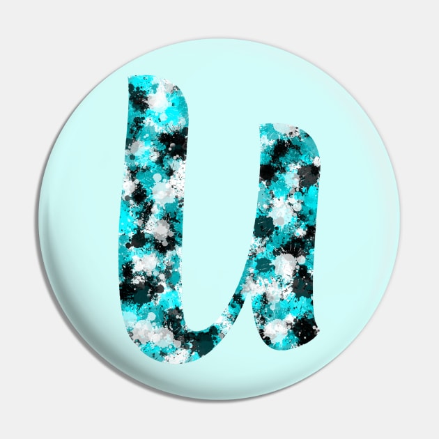 Paint Splash Letter U Pin by Hip Scarves and Bangles