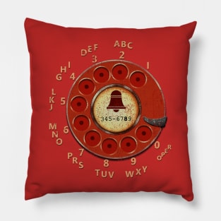 Retro Red Rotary Dial Pillow