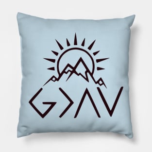 Christian T Shirt -God Is Greater Pillow