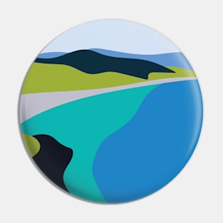 Blue Green Beach Pin