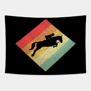 Retro Vintage 80s Horse Riding Gift For Horse Riders Tapestry