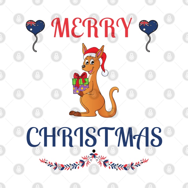 Australian Merry Christmas Kangaroo by NickDsigns