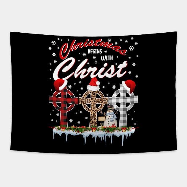 Christmas Begins With Christ Costume Xmas Gifts Tapestry by mazurprop