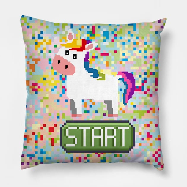 Unicorn Start Pillow by After Daylight Project