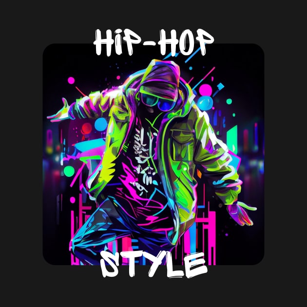 Man Dancing In Graffiti Look Hip-hop Style by PD-Store