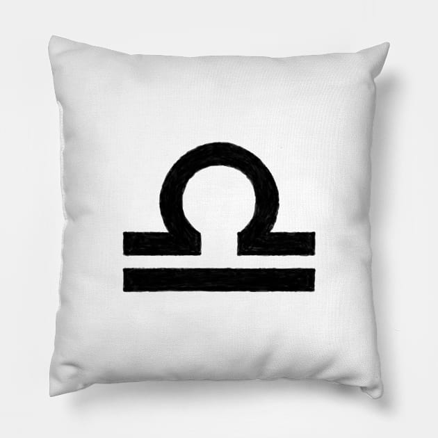 LIBRA SYMBOL IN OIL Pillow by jcnenm