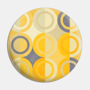 Geometric Shapes Yellow Blue Circles Pin