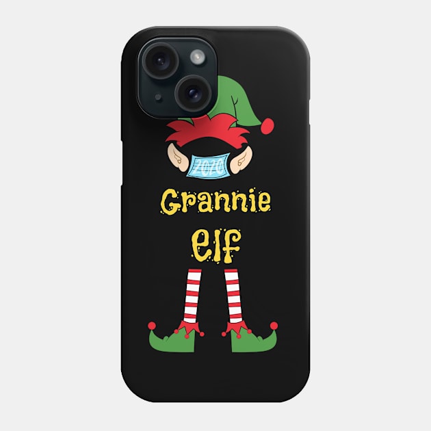 2020 Masked Christmas Elf Family Group Matching Shirts -  Grannie Phone Case by Funkrafstik