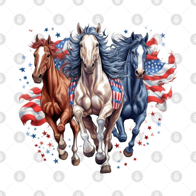 Patriot Horses #2 by Chromatic Fusion Studio