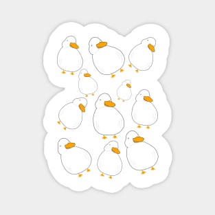 Chubby Duck Pattern Magnet