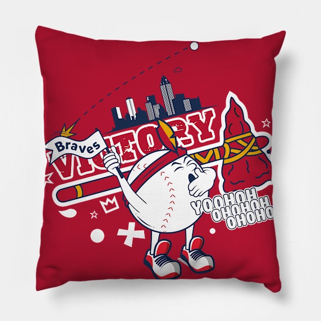 Braves Victory Pillow by HarlinDesign